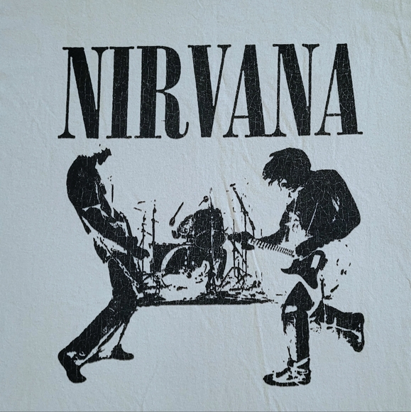 NIRVANA☸️ Two✌️ Tone Art🖼 Style Graphic Tee👕 - Picture 3 of 11
